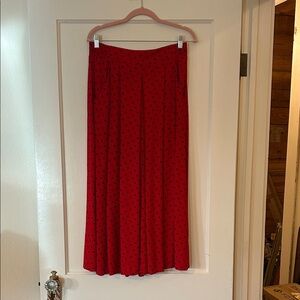 Vintage Red Polka Dot Wide Leg Pants